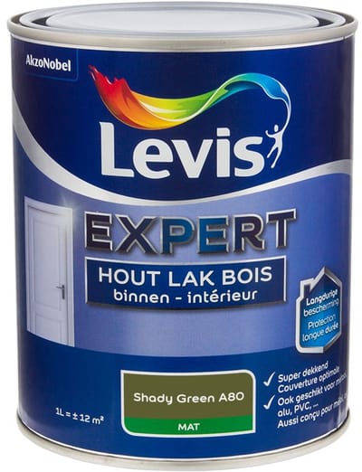 Levis - Expert Hout Lak Binnen Mat Mix - Shady Green A80 - Mengverf - 1 L