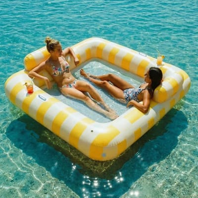 BIXc® - Opblaasbaar Luchtbed Zwembad - Opblaasbare waterspeelgoed 195 x 175 cm - luchtmatras