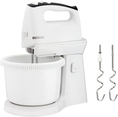 Kneedmachine met kom - Mixer keukenmachine - Bakken en mengen - Zelfroterende kom - 3.2 liter - Wit