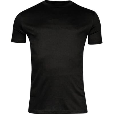 Thomas Maine T-Shirt Crew Neck Uni Color Soft Liquid Cotton Zwart / male