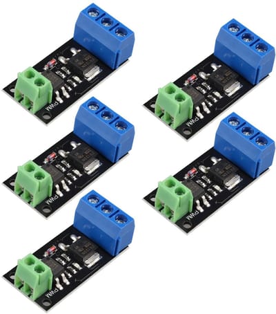 Dailygoody - MOSFET Control Module - 5Pcs FR120N - 100V 9.4A voor Arduino - Isolatie en PWM Controle - Geschikt voor elektronische projecten - Model v