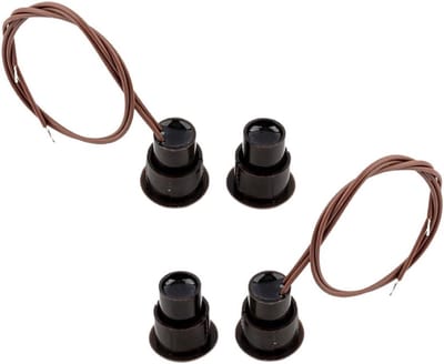 Magnetische Reed Schakelaar - Deur Contact - Beveiliging Ramen Deuren - Dual Signaal Output - 2 Stuks 25-35mm - Bruin