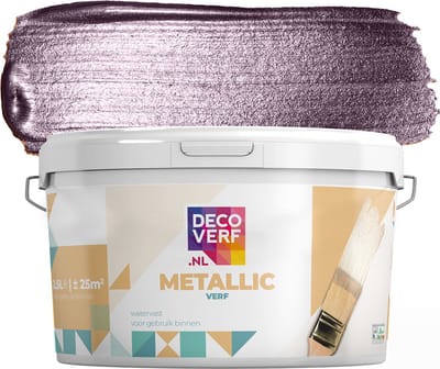 Decoverf metallic verf zacht paars, 2.5L