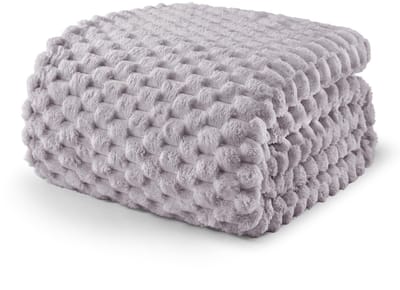 Mezcla Fleece tweepersoons deken voor bed, extra grote pluizige lichtgrijze beddekens, zachte, gezellige pluche bankplaids voor alle seizoenen, 150 x 200 cm