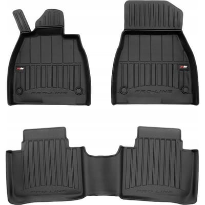 FROGUM – 3D Rubber Vloermatten voor MERCEDES EQS V297 Limousine (2021-) – Set van 3 – TPE – Hoge rand 6 cm