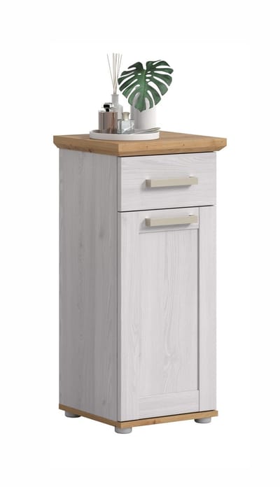 Staande badkamer kast op wielen - Moderne opbergoplossing - FSC® hout - 39x85x34cm