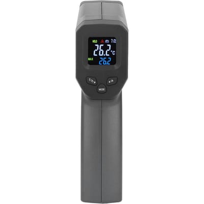 Infraroodthermometer voor Koken Voedseltemperatuur Pistool Instelbaar 12:1 Emissiviteit Digitaal LCD-scherm met achtergrondverlichting Groen black