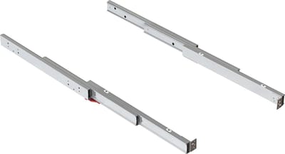 Emuca Uitschuifbare tafel voor keuken Shot, aluminium, geanodiseerd roestvrij