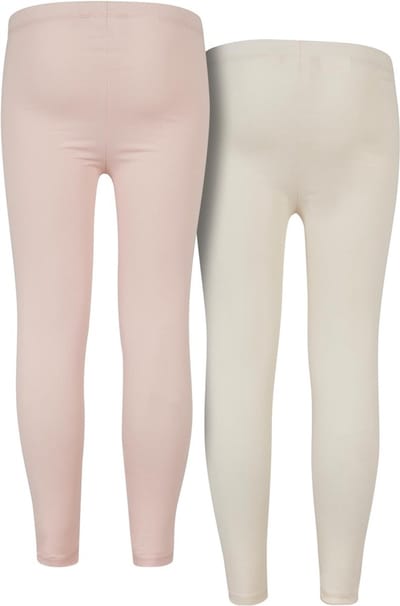 Urban Classics - Jersey 2-Pack Kinder Legging - Kids 158/164 - Wit/Roze