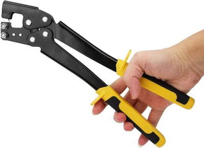 Krimptang met tapeinden, lichte stalen kiel Vaste ponstang Antisliphandvat Krimpgereedschap voor tapeinden 0,3 x 0,8 cm Ponsbereik voor installatiebouw Plafond