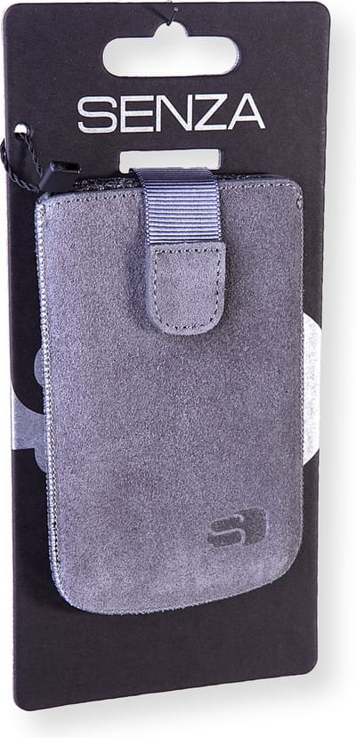 Hoesje - Senza - Slide Serie - Echt Leer Insteekhoes - Grijs - Hoesje Geschikt Voor