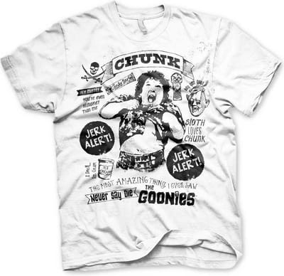 The Goonies Heren Tshirt -M- Chunk Jerk Alert Wit