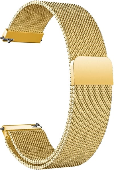 Milanees bandje - geschikt voor Garmin Venu (2 Plus) / Venu SQ (2) / Vivomove (Style - Sport) / Vivoactive 3 / 5 / 6 / Forerunner 55 / 165 / 245 / 645 / 570 - 42mm - goud