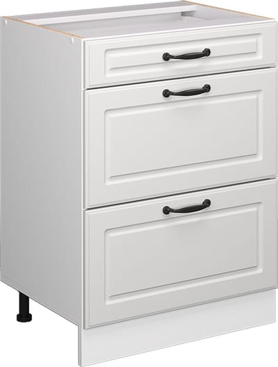 Vicco R-Line Keukenonderkast – 60 cm met laden, zonder werkblad Wit Landhuis