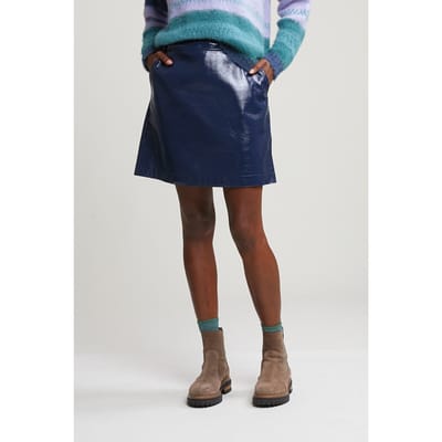 River Woods Blue Short Lacquer Skirt Size: 44 | Leather Skirts Outlet | Dames | Blauw