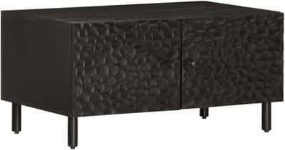 Massief Houten Tafel - Bijzettafel Opbergruimte - Woonkamer Meubel - Robuust Tafelblad - 80 x 50 x 40 cm