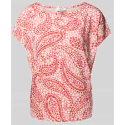 Relaxed fit T-shirt van viscosemix met extra brede schouders