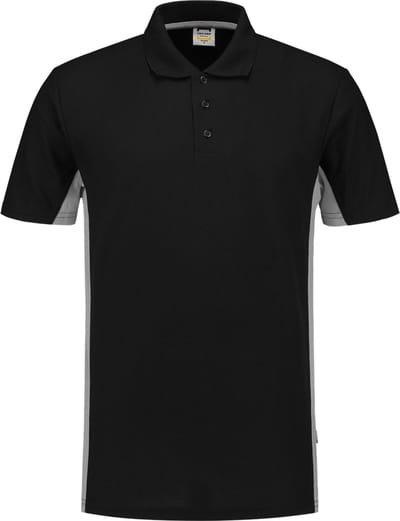 Tricorp Poloshirt Bicolor 202004 Zwart/Grijs - Maat 3XL