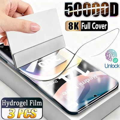 3 STUKS Hydrogel Film Voor Xiaomi Redmi Note 15 14 13 12 11 10 Pro Plus Volledige Dekking Schermprotector Redmi Note 14S 12S 11S 10S Film Hydrogel Film&Redmi Note 15 4G