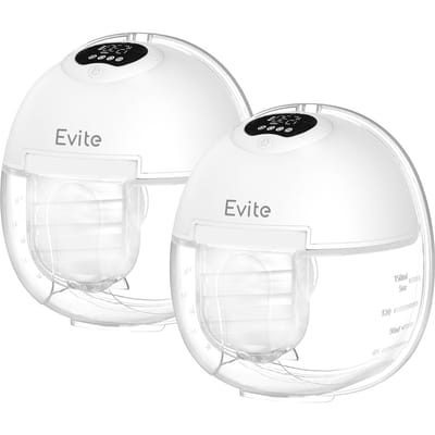 Evite Elektrische Draadloze Borstkolf Maxi – Handsfree & Draagbaar – BPA-Vrij – Dubbele Borstkolf – Met E-book - Wit