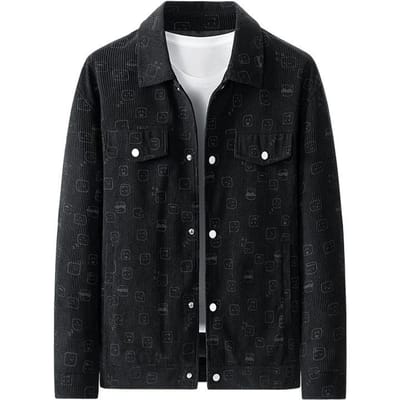 Herfst en Winter Jas Mannen Plus Katoen Verdikt Warm Trendlos Los Grote Maat Casual Geprint Herenjas 3XL