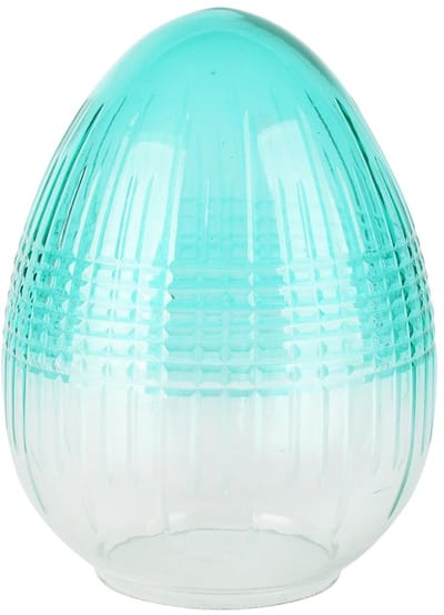 Dekoratief | Deco ei 'Blue Glow', transparant, glas, 15x15x20cm | A258370