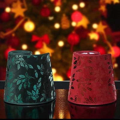 Set van 2 kerstboomrokken in rood en groen – ø56 cm – feestelijke afwerking