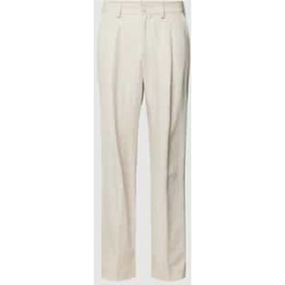 Regular fit stoffen broek met bandplooien