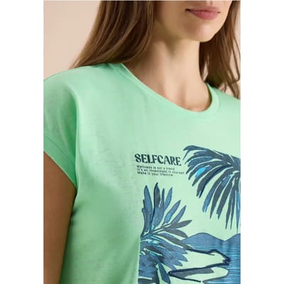Shirt met ronde hals en frontprint