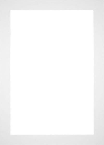 Passe-Partout Fotomaat 10x20 cm - Lijstmaat 21x30 cm - Wit - Museumkarton - Fotolijst niet inbegrepen