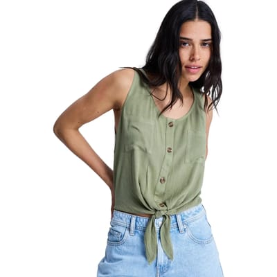 Roxy Tropical Hill Mouwloos T-shirt Groen L Vrouw