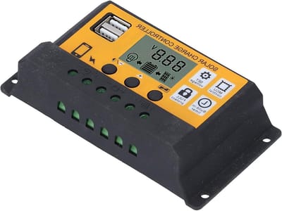 Zonne Laadregelaar - PWM Controller - Energie Beheer - LCD Scherm - 20A 12V 24V - Zwart
