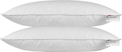 Homescapes Hoofdkussens 40x80 cm – Set van 2 – Medium Zacht – Ganzenveren & Dons – Anti-Allergisch – Voor Zijslaper & Nekklachten – OEKO‑TEX®, RDS Gecertificeerd
