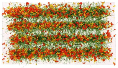 Miniatuur Bomen en Zelfklevende Grasbundels voor Modelbouw en Landschapsdecoratie in Oranje voor Treinen en Tafels