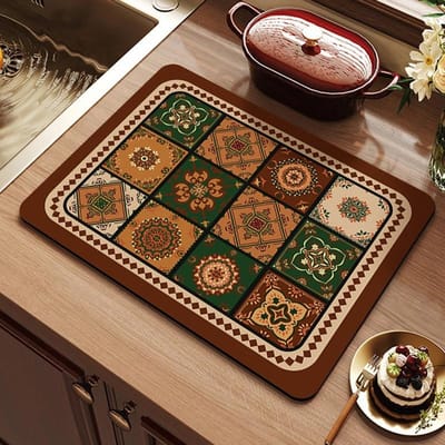 Koffiemachine Afdruipmat Keukenblad Vocht absorberend Diatomeeënaarde Beklede Kom Schotel Isolerende Mat Toilet Wastafel Coaster 30 * 40CM