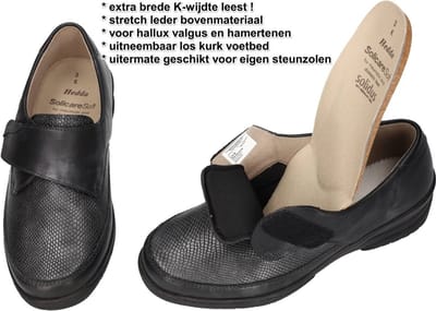 Solidus -Dames - zwart - lage gesloten schoenen - maat 35.5