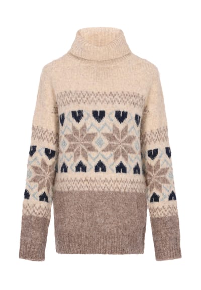 usha Jumper Dames Beige Veelkleurig