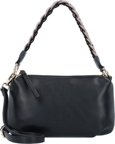 SEIDENFELT MANUFAKTUR Schoudertas Aminne Small Shoulderbag Black / Gold Zwart