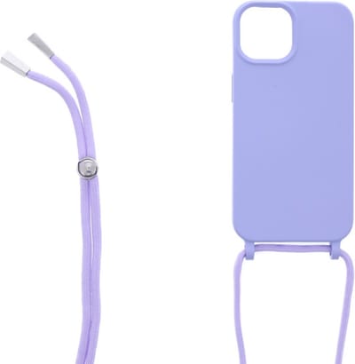 Ketting silicone telefoonhoesje Geschikt voor: iPhone 14 Pro Max - TPU - Silicone - Lila - ZT Accessoires