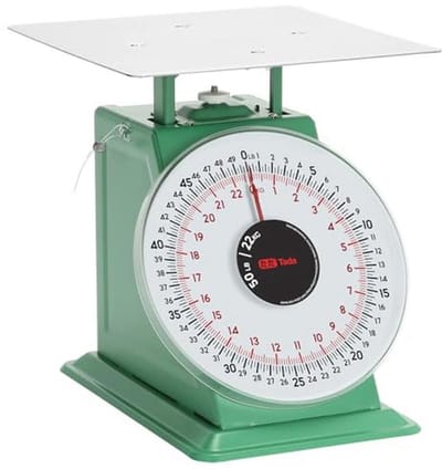 Tada Robuuste mechanische keukenweegschaal van 22,7 kg met roestvrijstalen wijzerplaat en platform