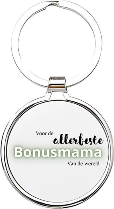 Akyol - voor de allerbeste bonusmama van de wereld Sleutelhanger - Bonusmoeder - de liefste bonusmama - bonusmoeder sleutelhanger - mama sleutelhanger - sleutelhanger mam - familie sleutelhanger - moederdag cadeautje - mama cadeau - mom - 4 x 7,5 CM