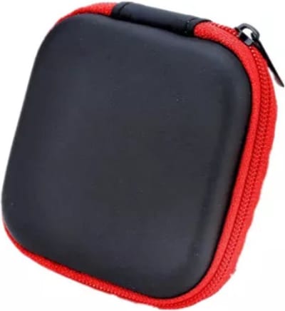Oortjes opberg hoesje - Case - Etui - Organizer - Voor oordopjes en laadkabels - USB - Rood