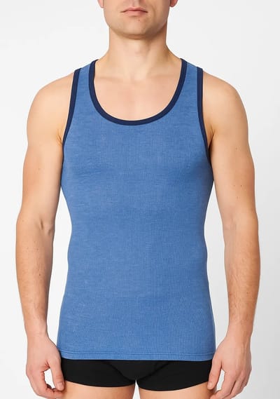 Heren hemd blauwe streep, M2000 - XXL