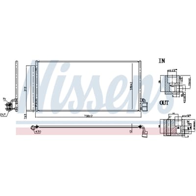 Condensator, airconditioning NISSENS 941068