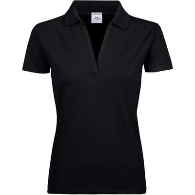 Tee Jays - Women´s Luxury Stretch V-Neck Polo - Black - S
