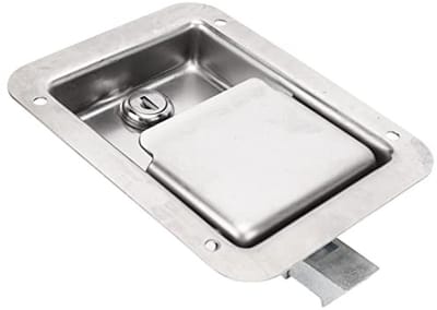 Dailygoods- Toolbox Lock Roestvrij Staal - Vergrendeling Gereedschapskist - Klink/Peddelslot - Weerbestendig - 2 Sleutels - Eenvoudige Installatie