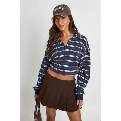 boohoo Dames Plisse mini-rok | Chocoladebruin | Maat: 36