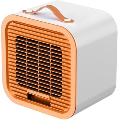 LISM-Draagbare airconditioner, stille mini-koeler (met drie snelheden), USB-oplaadbare ventilator, Geschikt voor kantoor, slaapkamer, kamperen en buitengebruik (oranje).