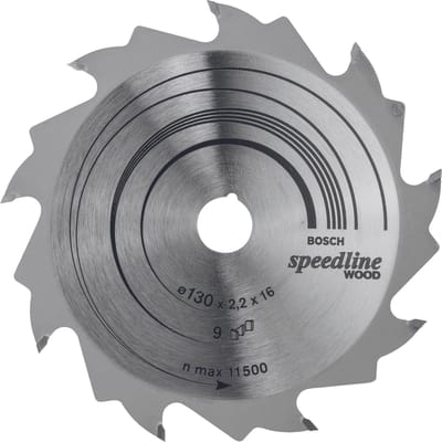 Bosch RUNDSAVKL 130X16MM 9T SPEEDLINE Hout