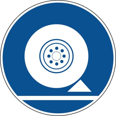 Wielkeg verplicht bord - kunststof 300 mm